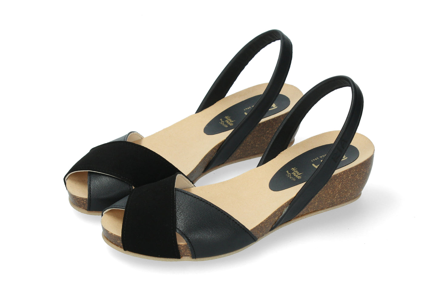 CRUZ WEDGE ABARCAS ANTE NEGRO