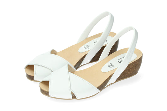 CRUZ WEDGE ABARCAS MENORCA VELVET BLANCO