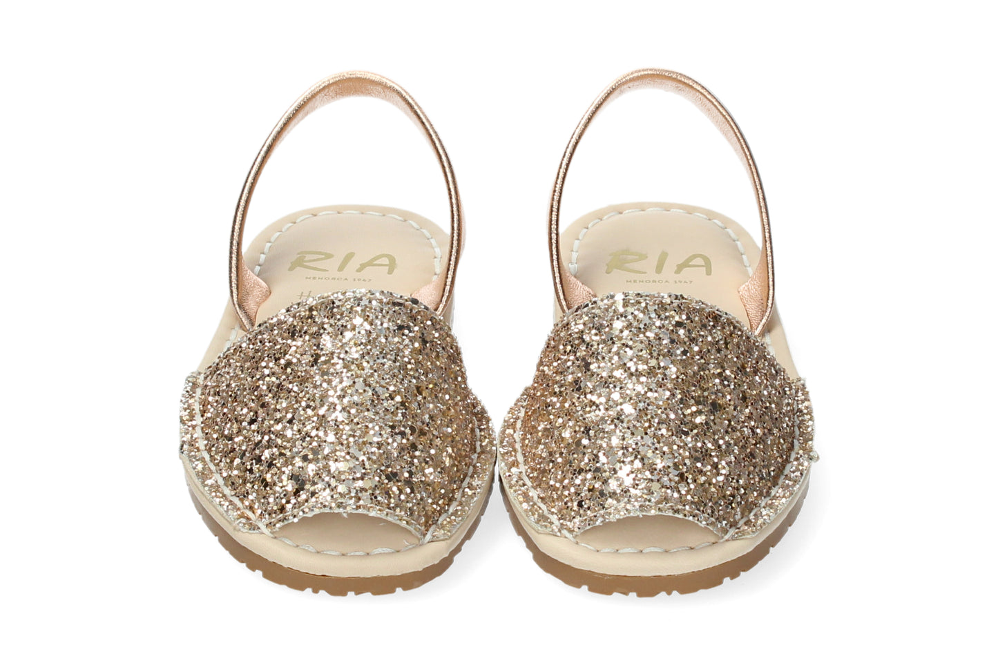 KIDS CUSHIONED ABARCAS GLITTER PEACH