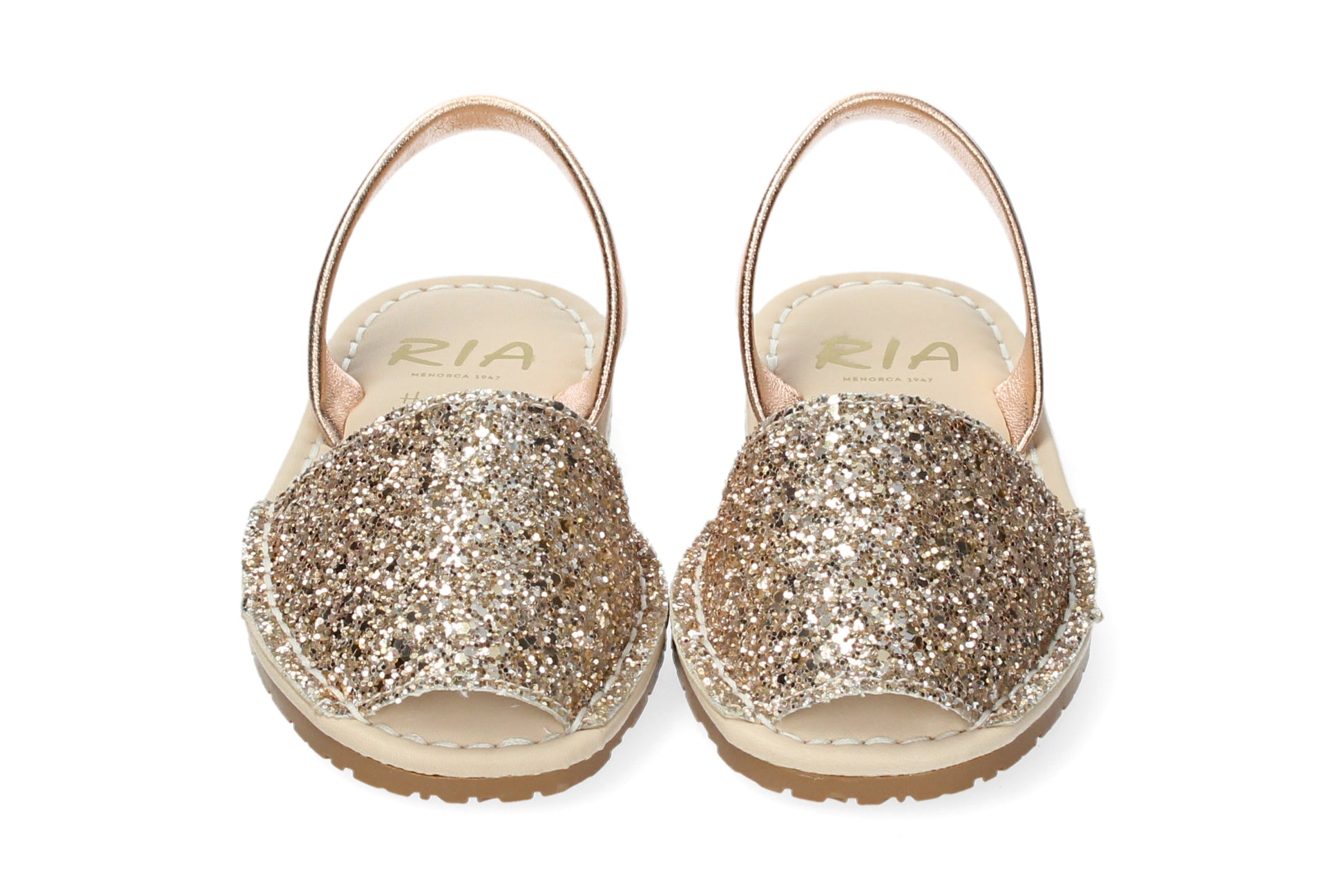 KIDS CUSHIONED ABARCAS GLITTER PEACH