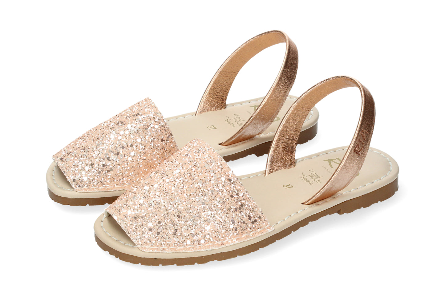 KIDS CUSHIONED ABARCAS GLITTER ICEBERG NUDE