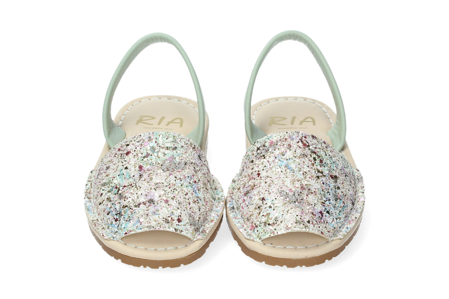 KIDS CUSHIONED ABARCAS GLITTER FESTIVAL GREEN