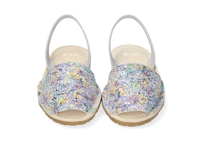 KIDS CUSHIONED ABARCAS GLITTER FESTIVAL LAVANDER