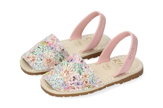 KIDS CUSHIONED ABARCAS GLITTER FESTIVAL PINK