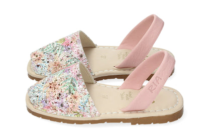 KIDS CUSHIONED ABARCAS GLITTER FESTIVAL PINK