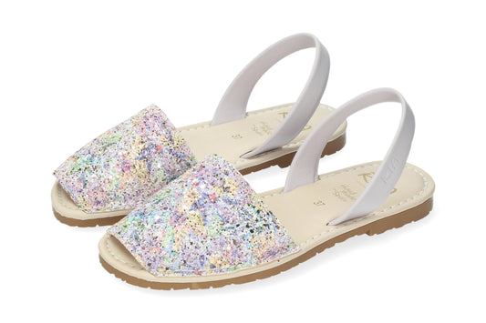 WOMANS CUSHIONED ABARCAS GLITTER FESTIVAL LAVANDER