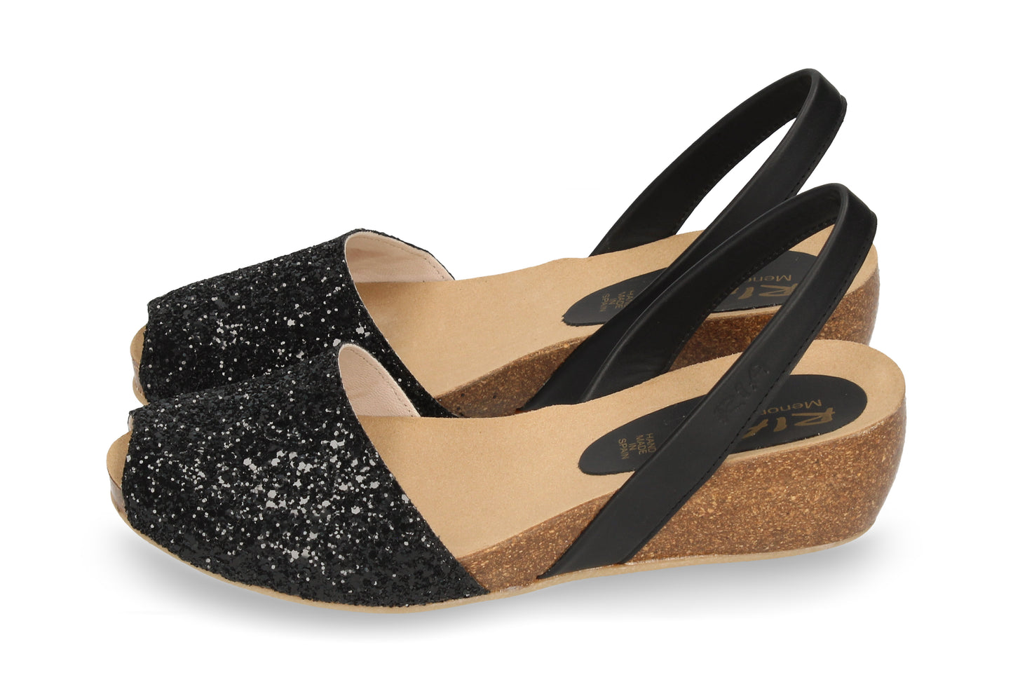 CLASSIC WEDGE ABARCAS GLITTER BLACK