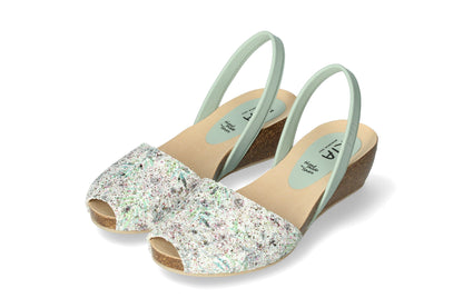 CLASSIC WEDGE ABARCAS GLITTER FESTIVAL GREEN