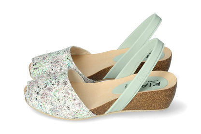 CLASSIC WEDGE ABARCAS GLITTER FESTIVAL GREEN