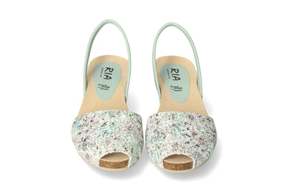 CLASSIC WEDGE ABARCAS GLITTER FESTIVAL GREEN