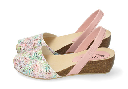 CLASSIC WEDGE ABARCAS GLITTER FESTIVAL PINK