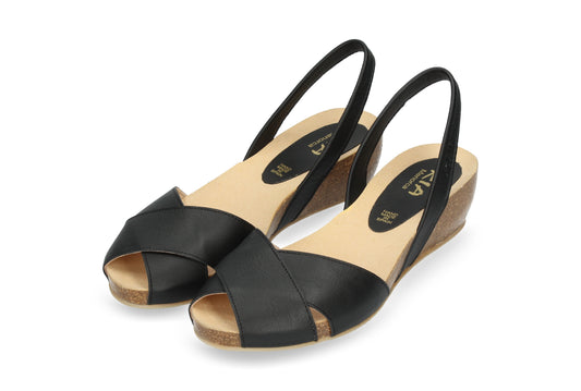 CRUZ WEDGE ABARCAS MALLORCA BLACK