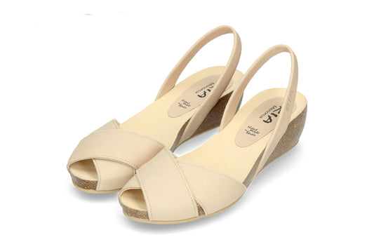 CRUZ WEDGE ABARCAS MENORCA BEIGE