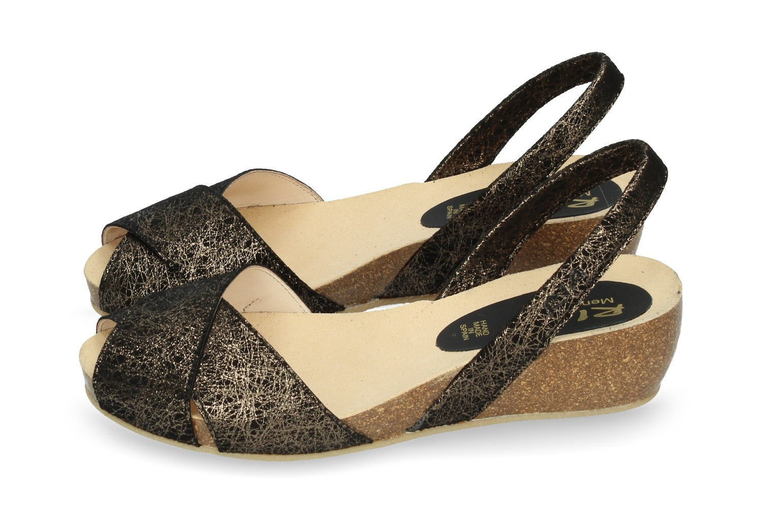 CRUZ WEDGE ABARCAS GOLD-BLACK