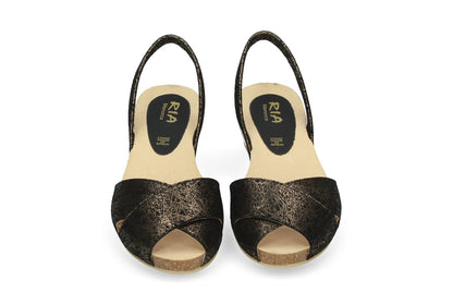 CRUZ WEDGE ABARCAS GOLD-BLACK