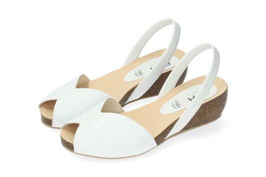 WEDGE ABARCAS SINGAPUR GLITTER WHITE