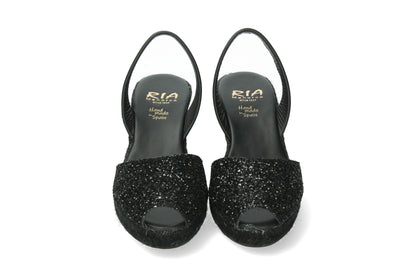 ESPADRILLE ABARCAS MURCIA GLITTER BLACK